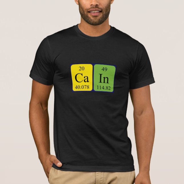 Camisa del nombre de la tabla periódica de Caín (Anverso)