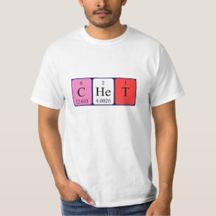 Camisa del nombre de la tabla periódica de Chet