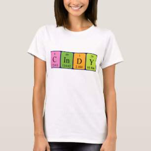 Camisa del nombre de la tabla periódica de Cindy