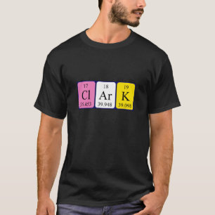 Camisa del nombre de la tabla periódica de Clark