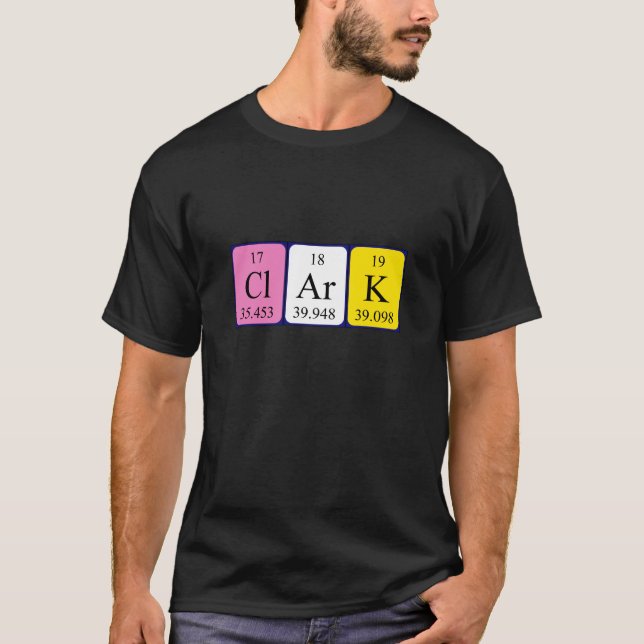 Camisa del nombre de la tabla periódica de Clark (Anverso)