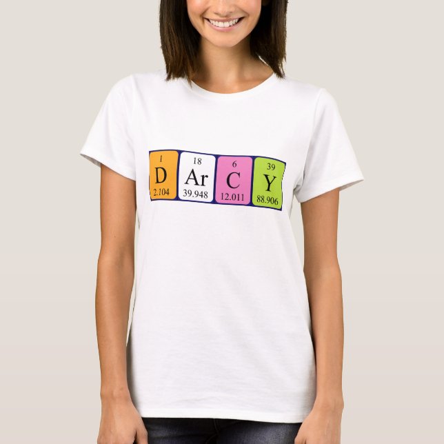 Camisa del nombre de la tabla periódica de Darcy (Anverso)