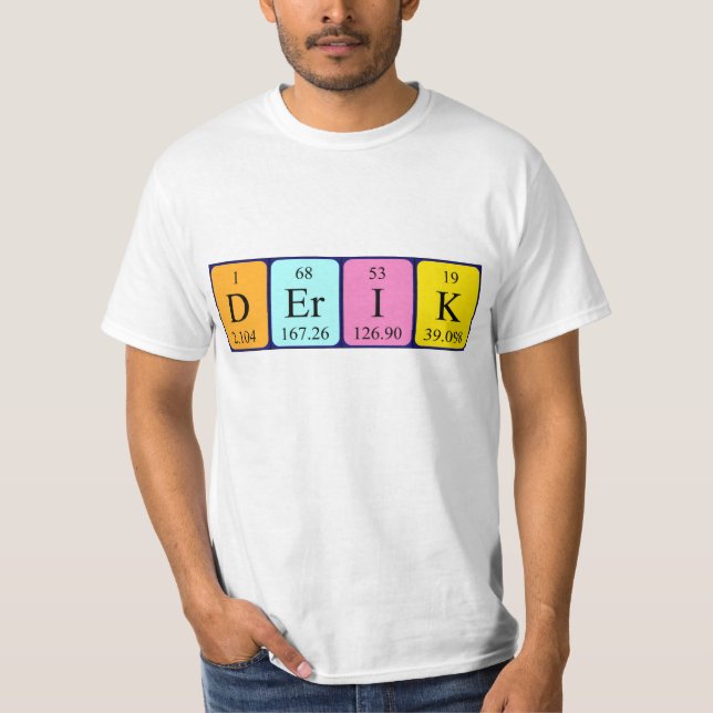 Camisa del nombre de la tabla periódica de Derik (Anverso)