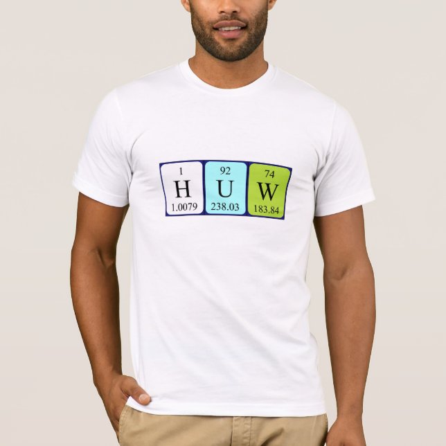 Camisa del nombre de la tabla periódica de Huw (Anverso)