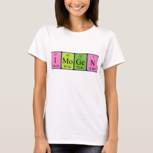 Camisa del nombre de la tabla periódica de Imogen