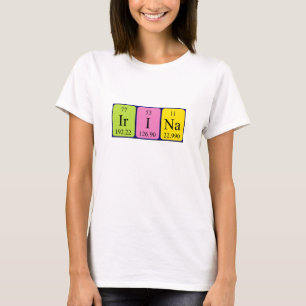 Camisa del nombre de la tabla periódica de Irina