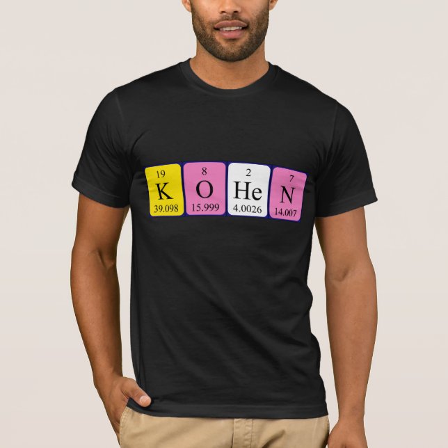 Camisa del nombre de la tabla periódica de Kohen (Anverso)