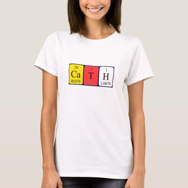 Camisa del nombre de la tabla periódica de la (Anverso)