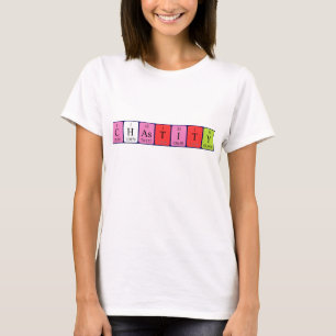 Camisa del nombre de la tabla periódica de la
