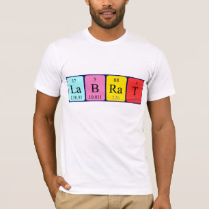 Camisa del nombre de la tabla periódica de la rat