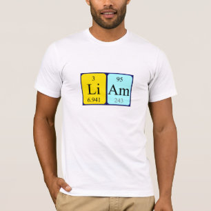 Camisa del nombre de la tabla periódica de Liam