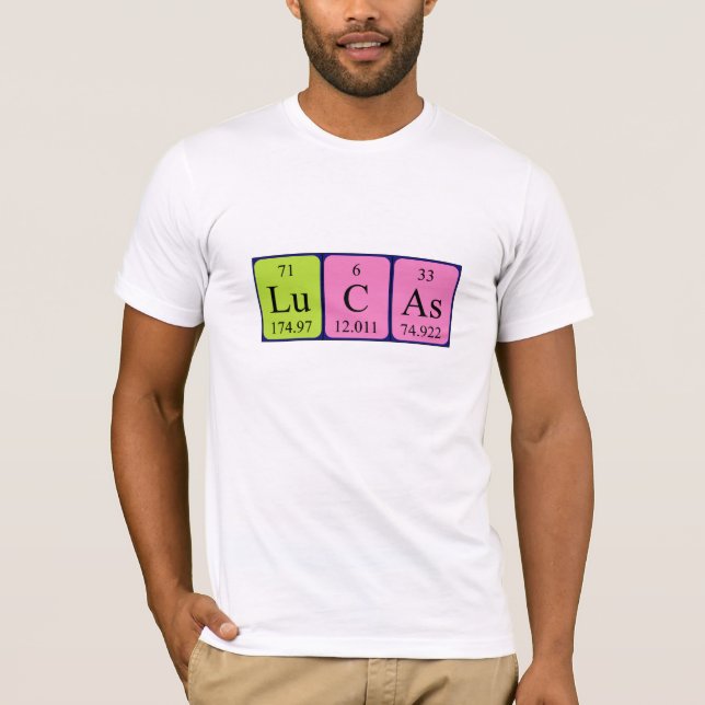 Camisa del nombre de la tabla periódica de Lucas (Anverso)