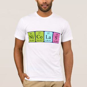 Camisa del nombre de la tabla periódica de Nicol