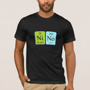 Camisa del nombre de la tabla periódica de Nino