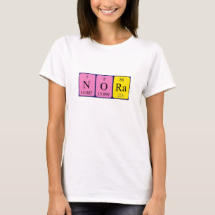 Camisa del nombre de la tabla periódica de Nora