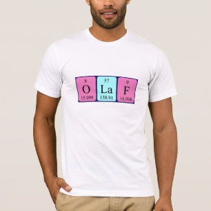 Camisa del nombre de la tabla periódica de Olaf