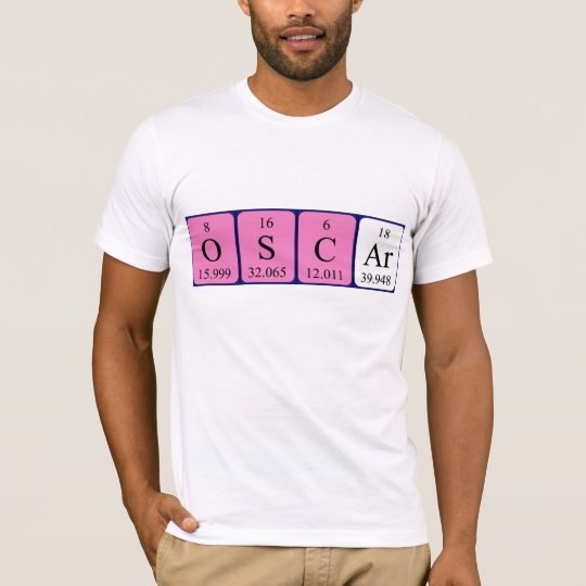 Camisa del nombre de la tabla periódica de Óscar