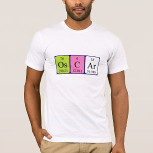 Camisa del nombre de la tabla periódica de Óscar
