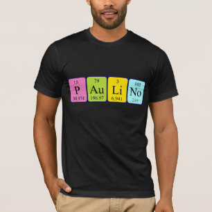 Camisa del nombre de la tabla periódica de Paulin