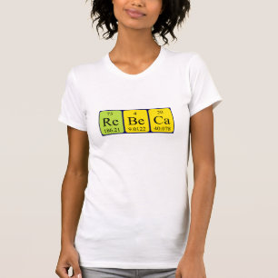 Camisa del nombre de la tabla periódica de Rebeca