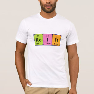 Camisa del nombre de la tabla periódica de Reid