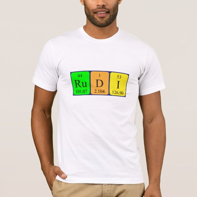 Camisa del nombre de la tabla periódica de Rudi (Anverso)