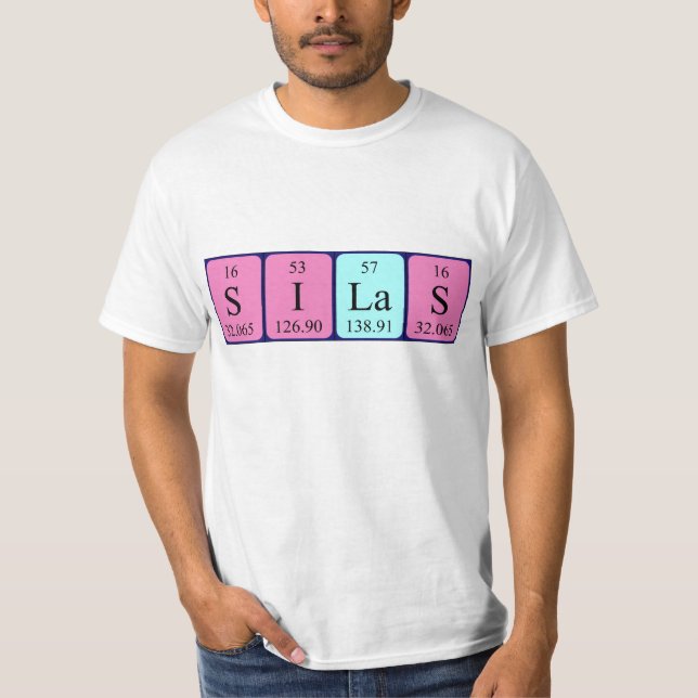 Camisa del nombre de la tabla periódica de Silas (Anverso)