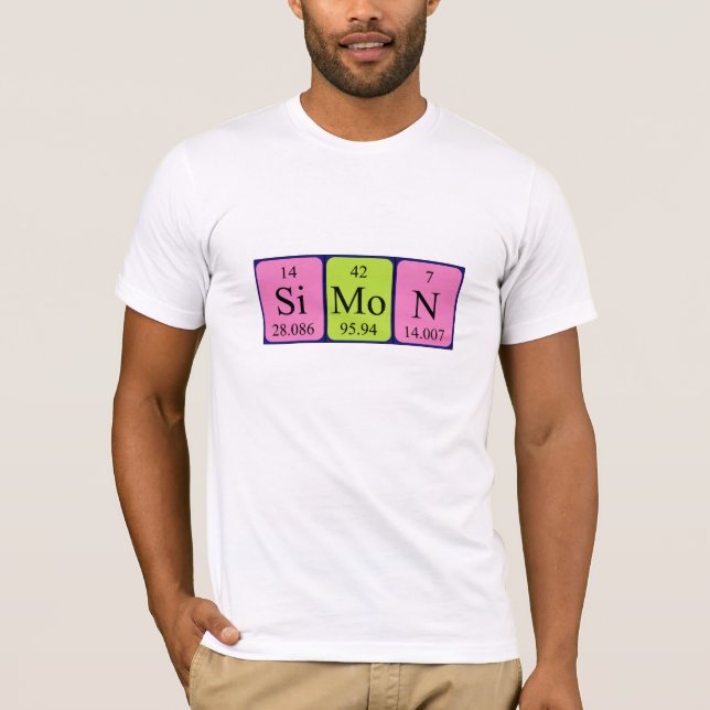 Camisa del nombre de la tabla periódica de Simon (Anverso)
