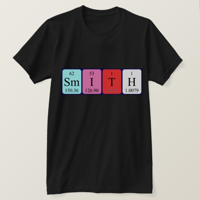Camisa del nombre de la tabla periódica de Smith (Anverso del diseño)