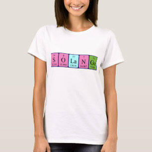 Camisa del nombre de la tabla periódica de Solang