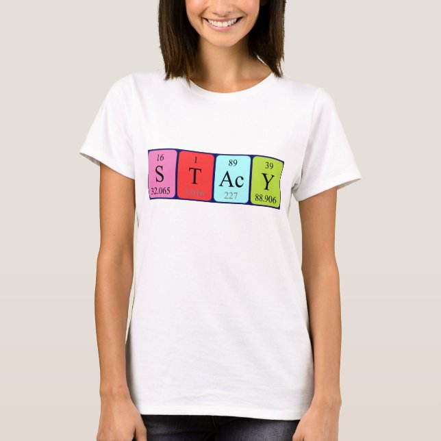 Camisa del nombre de la tabla periódica de Stacy (Anverso)