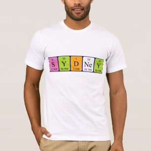 Camisa del nombre de la tabla periódica de Sydney