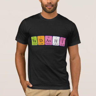 Camisa del nombre de la tabla periódica de Tadash