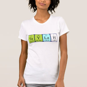 Camisa del nombre de la tabla periódica de Taylah
