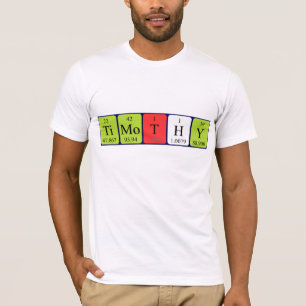 Camisa del nombre de la tabla periódica de Timoth