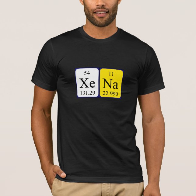 Camisa del nombre de la tabla periódica de Xena (Anverso)