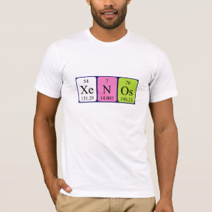 Camisa del nombre de la tabla periódica de Xenos