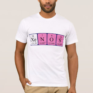 Camisa del nombre de la tabla periódica de Xenos