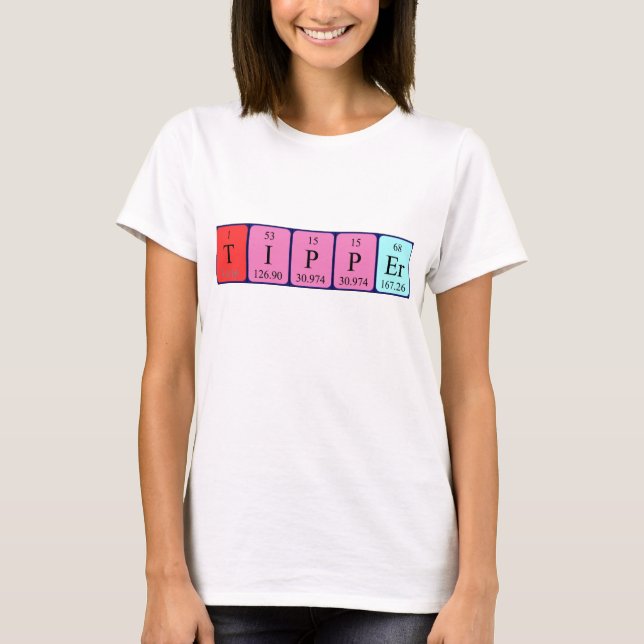 Camisa del nombre de la tabla periódica del (Anverso)
