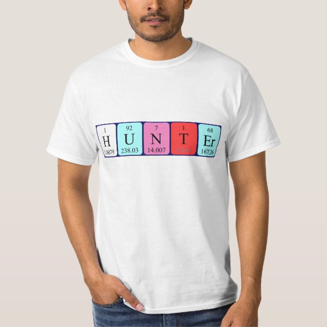 Camisa del nombre de la tabla periódica del (Anverso)