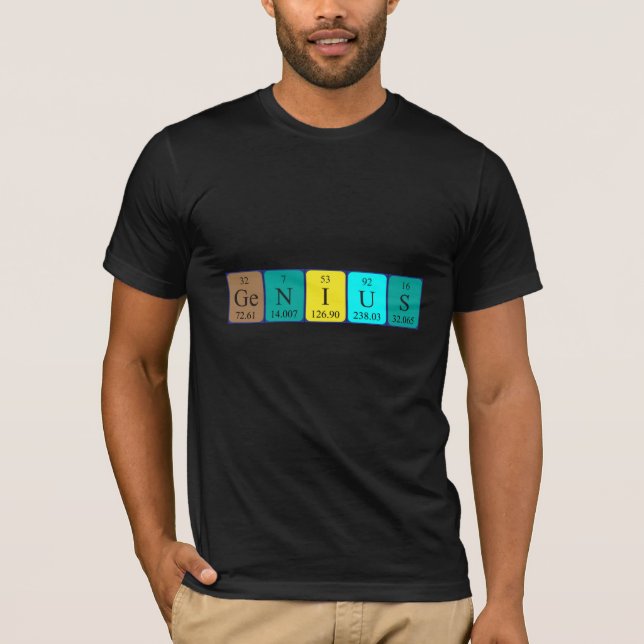 Camisa del nombre de la tabla periódica del genio (Anverso)