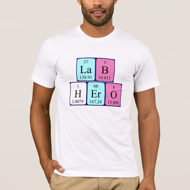 Camisa del nombre de la tabla periódica del héroe (Anverso)