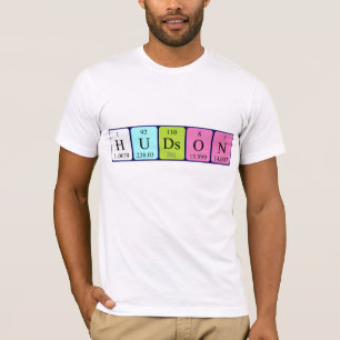 Camisa del nombre de la tabla periódica del Hudso