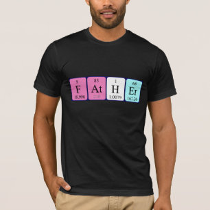 Camisa del nombre de la tabla periódica del padre