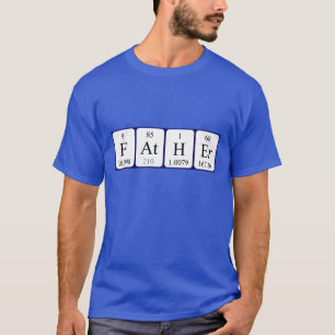 Camisa del nombre de la tabla periódica del padre