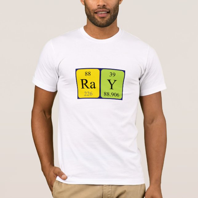 Camisa del nombre de la tabla periódica del rayo (Anverso)