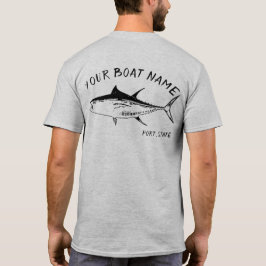 Camisa del nombre del barco de atún