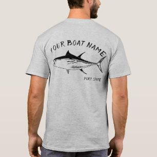 Camisa del nombre del barco de atún