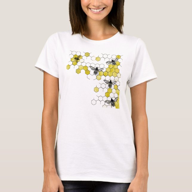 Camisa del panal de la abeja de la miel (Anverso)