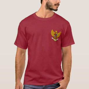 camisa del pancasila del garuda - marrón